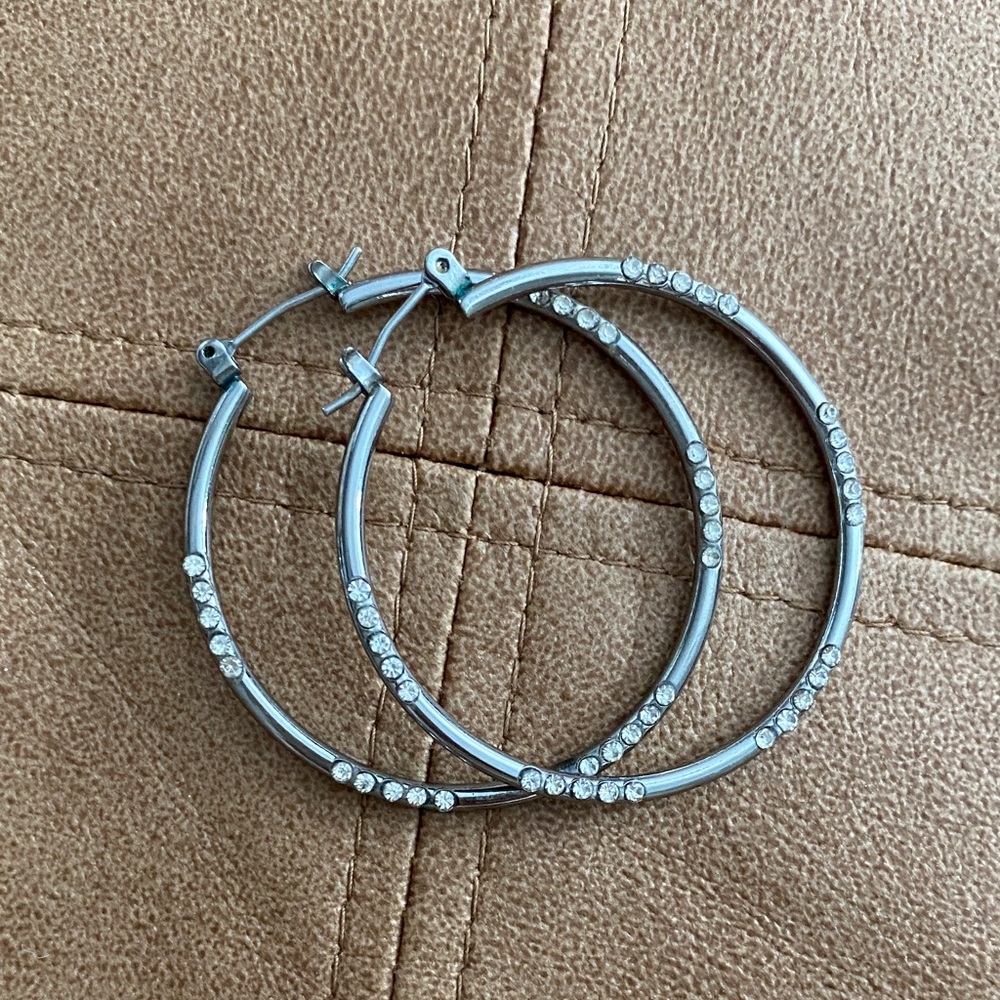 Elegant Silver Hoop Earrings